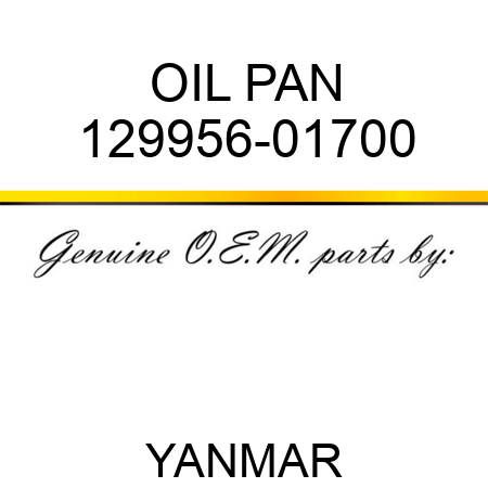 OIL PAN 129956-01700