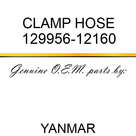 CLAMP, HOSE 129956-12160