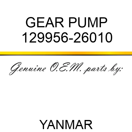 GEAR, PUMP 129956-26010