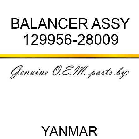 BALANCER ASSY 129956-28009
