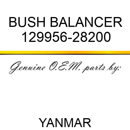 BUSH, BALANCER 129956-28200