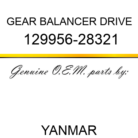 GEAR, BALANCER DRIVE 129956-28321