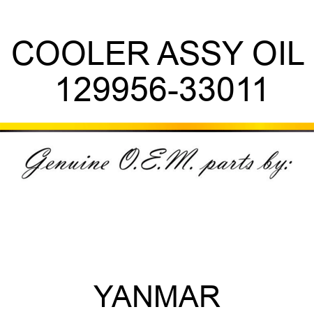 COOLER ASSY, OIL 129956-33011