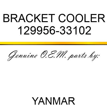 BRACKET, COOLER 129956-33102