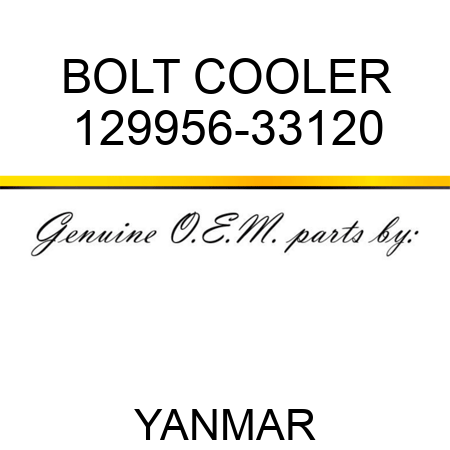 BOLT, COOLER 129956-33120