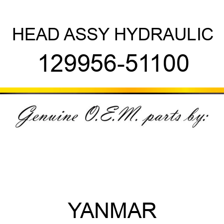 HEAD ASSY, HYDRAULIC 129956-51100