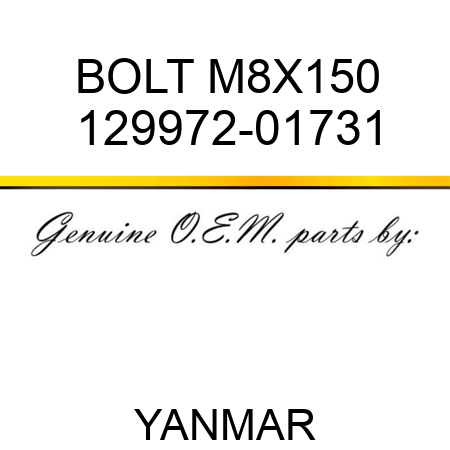 BOLT, M8X150 129972-01731
