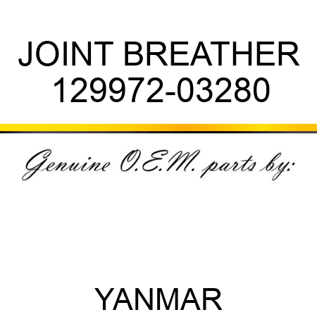 JOINT, BREATHER 129972-03280