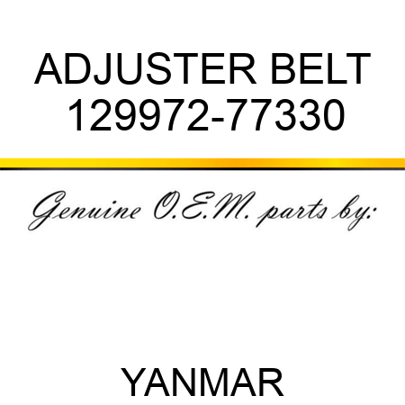 ADJUSTER, BELT 129972-77330