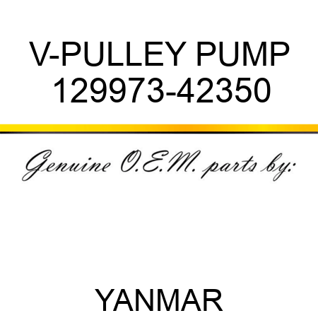 V-PULLEY, PUMP 129973-42350