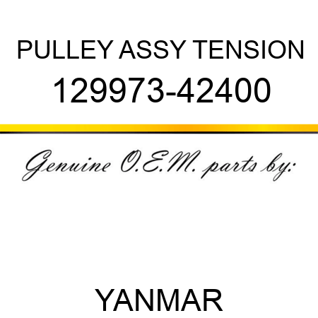 PULLEY ASSY, TENSION 129973-42400