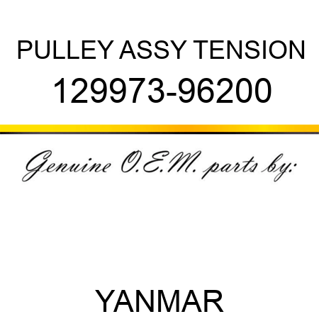 PULLEY ASSY, TENSION 129973-96200