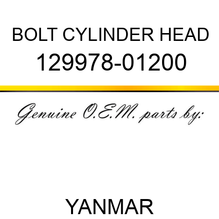 BOLT, CYLINDER HEAD 129978-01200
