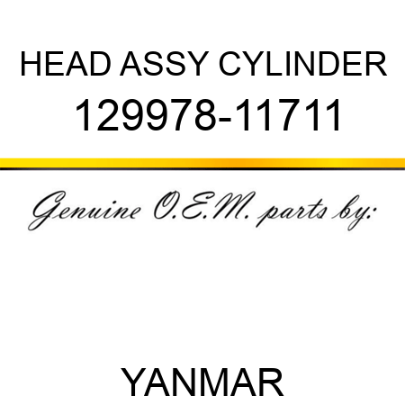 HEAD ASSY, CYLINDER 129978-11711