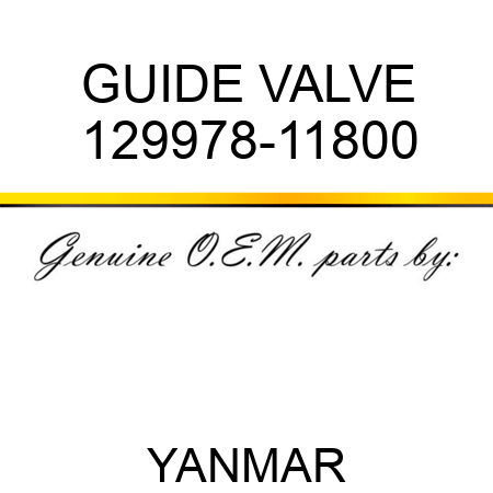 GUIDE, VALVE 129978-11800
