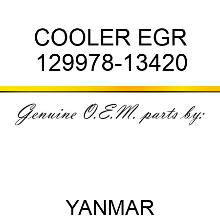 COOLER, EGR 129978-13420