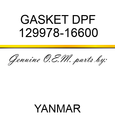 GASKET, DPF 129978-16600