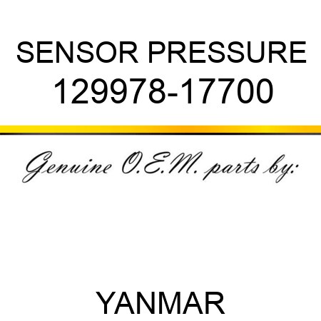 SENSOR, PRESSURE 129978-17700