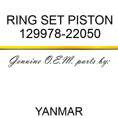 RING SET, PISTON 129978-22050