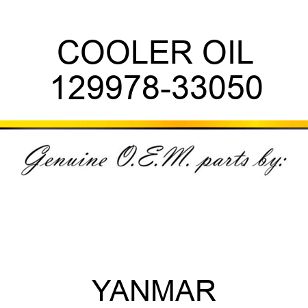 COOLER, OIL 129978-33050