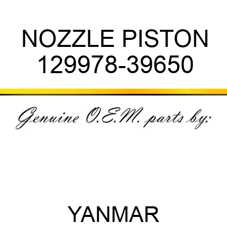 NOZZLE, PISTON 129978-39650