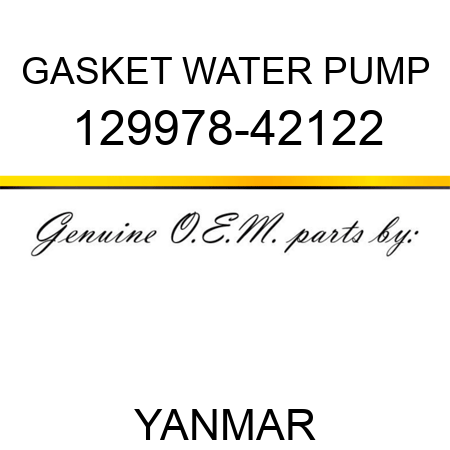 GASKET, WATER PUMP 129978-42122