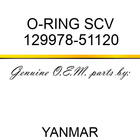 O-RING, SCV 129978-51120