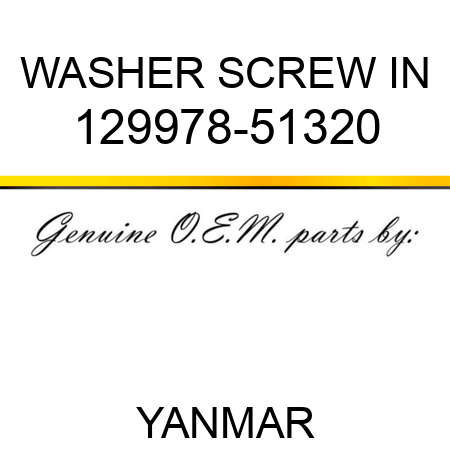 WASHER, SCREW IN 129978-51320
