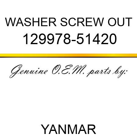 WASHER, SCREW OUT 129978-51420