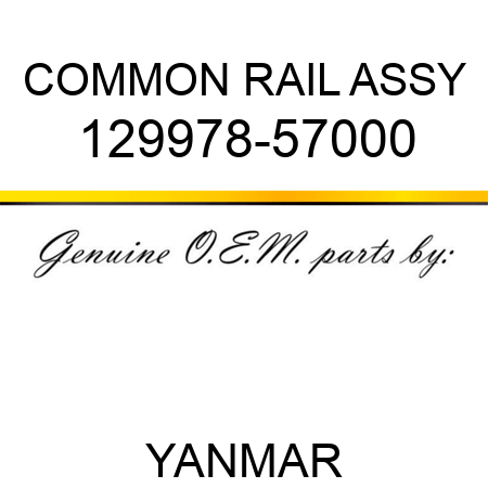 COMMON RAIL ASSY 129978-57000