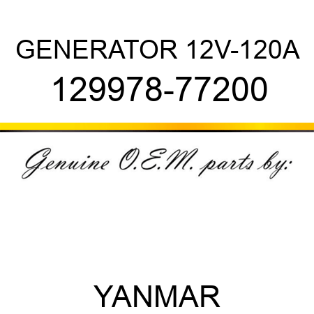 GENERATOR, 12V-120A 129978-77200