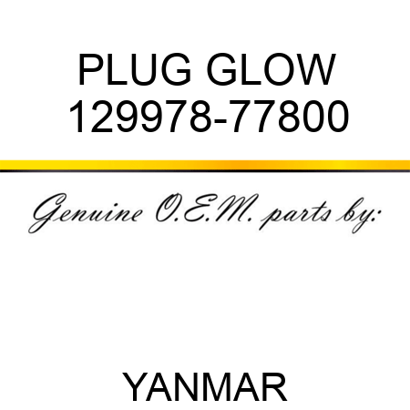 PLUG, GLOW 129978-77800