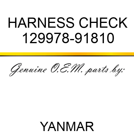 HARNESS, CHECK 129978-91810