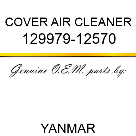 COVER, AIR CLEANER 129979-12570