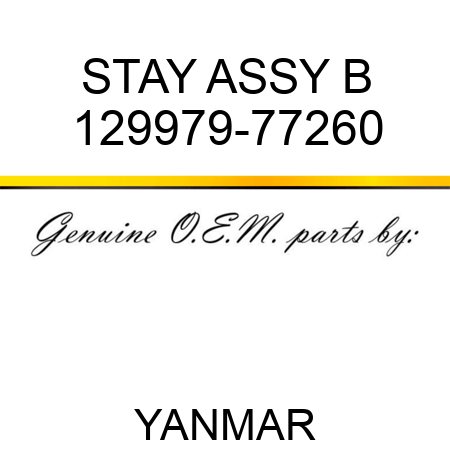 STAY ASSY, B 129979-77260