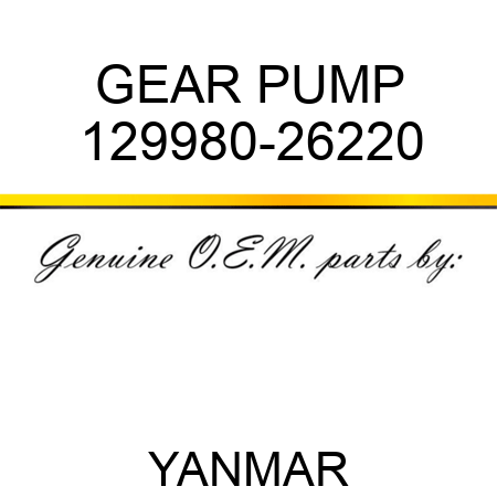GEAR, PUMP 129980-26220