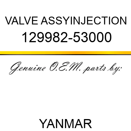 VALVE ASSY,INJECTION 129982-53000