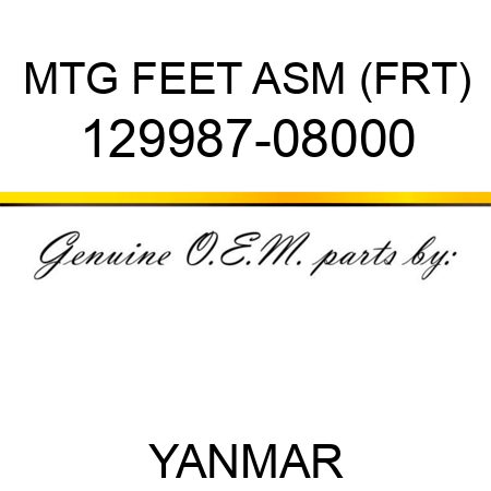 MTG FEET ASM (FRT) 129987-08000