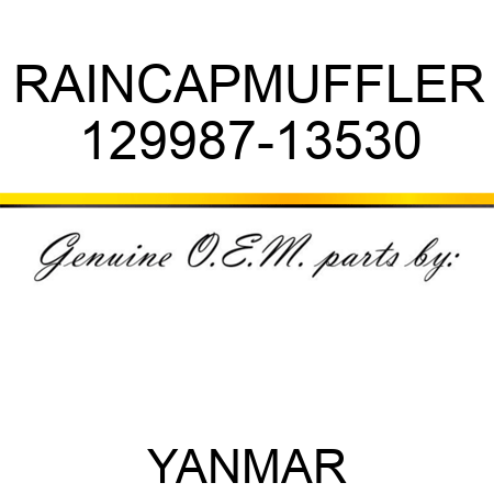 RAINCAP,MUFFLER 129987-13530