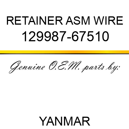 RETAINER ASM WIRE 129987-67510