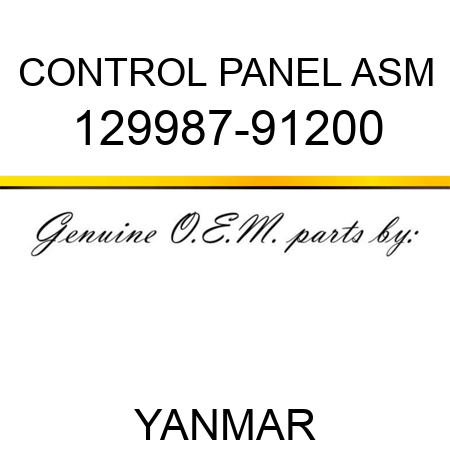 CONTROL PANEL ASM 129987-91200
