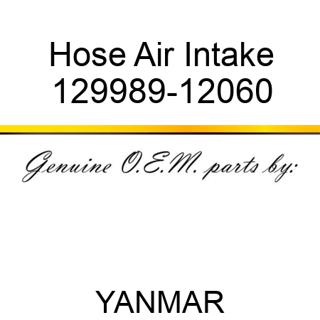 Hose, Air Intake 129989-12060