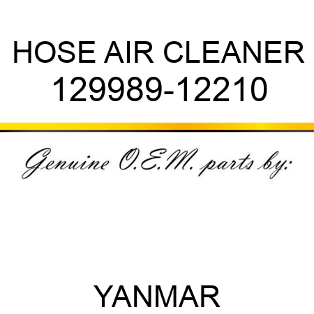 HOSE, AIR CLEANER 129989-12210