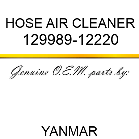HOSE, AIR CLEANER 129989-12220