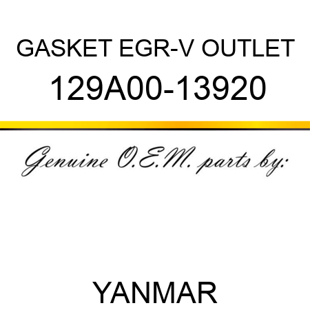 GASKET, EGR-V OUTLET 129A00-13920