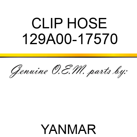 CLIP, HOSE 129A00-17570