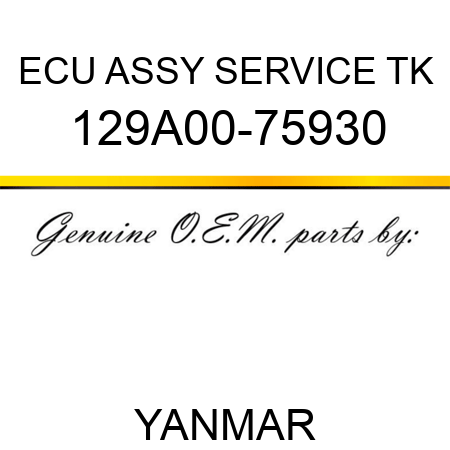 ECU ASSY, SERVICE TK 129A00-75930