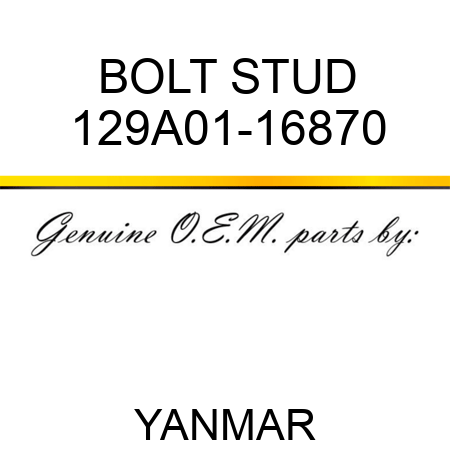 BOLT, STUD 129A01-16870