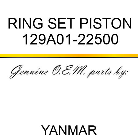 RING SET, PISTON 129A01-22500