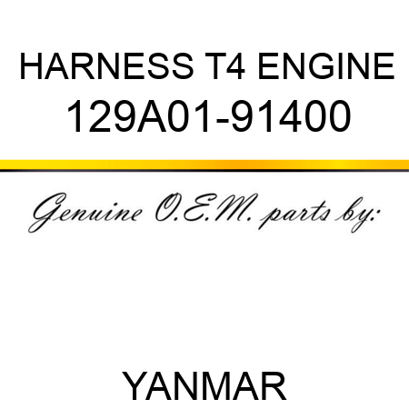 HARNESS, T4 ENGINE 129A01-91400
